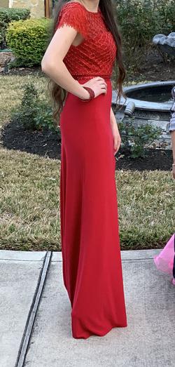 Sherri Hill Red Size 00 Side Slit Sherry Hill Straight Dress on Queenly