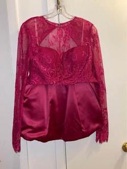 Sherri Hill Pink Size 2 Silk Long Sleeve Homecoming Cocktail Dress on Queenly