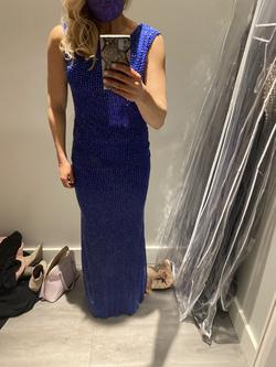 Blue Size 8 Straight Dress on Queenly