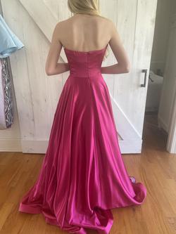 Jovani Hot Pink Size 2 Strapless Prom Ball gown on Queenly