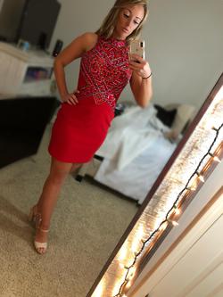 Rachel Allan Red Size 8 Cocktail Homecoming Holiday Cocktail Dress on Queenly