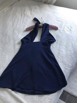super down Blue Size 2 Sorority Formal Graduation Wedding Guest Homecoming Cocktail Dress on Queenly