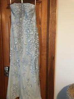 Sherri Hill Blue Size 10 Sherry Hill Straight Dress on Queenly