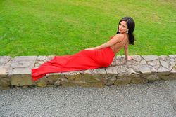 Tarik Ediz Red Size 2 Floor Length Halter Prom Straight Dress on Queenly