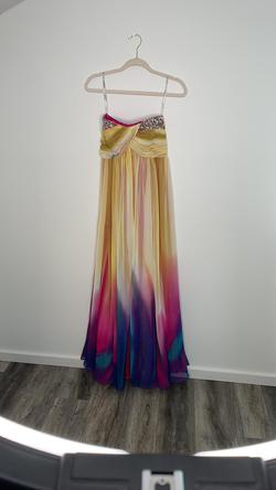Jovani Multicolor Size 2 Silk Ball gown on Queenly