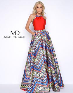 Mac Duggal Red Size 2 Overskirt Side slit Dress on Queenly