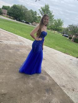 Jovani Blue Size 00 Prom Mermaid Dress on Queenly