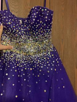 MoriLee Purple Size 6 Mori Lee A-line Dress on Queenly