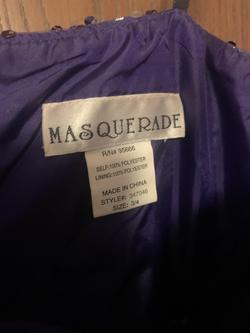 Masquerade Purple Size 4 A-line Dress on Queenly