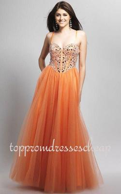 Style 91043 Mori Lee Orange Size 16 Tall Height Ball gown on Queenly