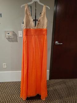 Style E40010 Jovani Orange Size 16 Tall Height Prom Straight Dress on Queenly