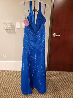 Style 8252 Mori Lee Royal Blue Size 16 Tall Height Prom Straight Dress on Queenly