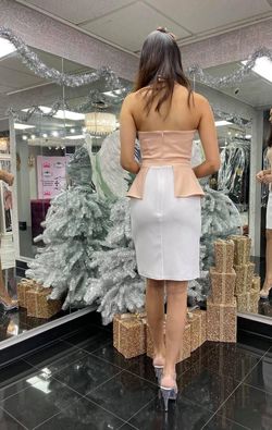 Style 2360 Fernando Wong Light Pink Size 2 Midi Tall Height Cocktail Dress on Queenly