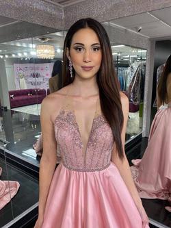 Style 44298 Sherri Hill Light Pink Size 6 Custom Sequin Ball gown on Queenly
