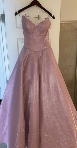 Tarik Ediz Pink Size 0 Shiny Tall Height Prom Ball gown on Queenly