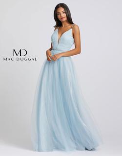 Style 49037A Mac Duggal Blue Size 14 Tall Height Prom A-line Dress on Queenly