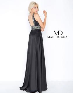 Style 77435A Mac Duggal Black Size 16 High Neck Prom Side slit Dress on Queenly