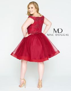 Style 67608F Mac Duggal Red Size 14 Tall Height Prom Cocktail Dress on Queenly