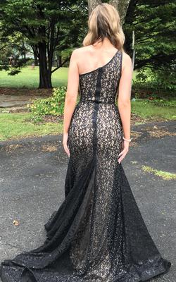 Jovani Black Size 0 Floor Length Sequin Mermaid Dress on Queenly