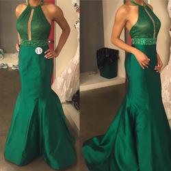 Sherri Hill Green Size 2 Tall Height Sheer Mermaid Dress on Queenly