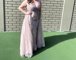 Mac Duggal Pink Size 16 Tall Height Free Shipping Plus Size Floor Length A-line Dress on Queenly