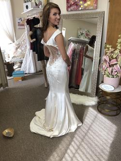Bridals by Lori White Size 0 Custom $300 Wedding Mermaid Dress on Queenly