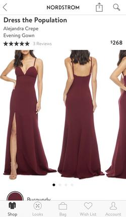 Alejandra Multicolor Size 0 Jersey Burgundy Straight Dress on Queenly