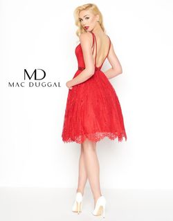 Style 40920R Mac Duggal Red Size 6 Holiday Tall Height Pockets Cocktail Dress on Queenly