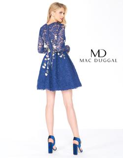 Style 50443R Mac Duggal Blue Size 2 Wedding Guest Homecoming Tall Height Cocktail Dress on Queenly