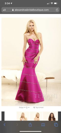 Terani Couture Pink Size 8 Mermaid Dress on Queenly