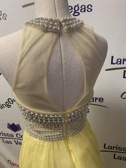 Larissa Couture LV Yellow Size 4 Pageant Cinderella Straight Dress on Queenly