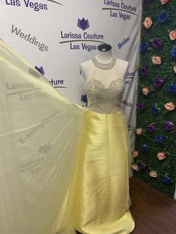 Larissa Couture LV Yellow Size 4 Pageant Cinderella Straight Dress on Queenly