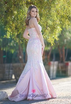 Iza Hot pink Velvet Gown - Larissa Couture LV