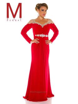 Style 77018F Mac Duggal Red Size 20 Floor Length Pageant Straight Dress on Queenly