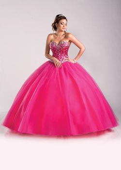 Style Q15250 Karishma Creations Hot Pink Size 2 Q15250 Tall Height Ball gown on Queenly