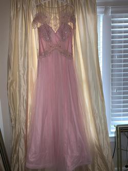 Tarik Ediz Pink Size 8 Tulle A-line Dress on Queenly