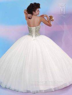 Style 4658 Mary's Gold Size 6 Tall Height Strapless Ball gown on Queenly