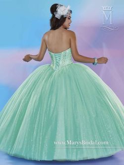 Style 4654 Mary's Light Pink Size 10 Embroidery Tall Height Pageant Ball gown on Queenly