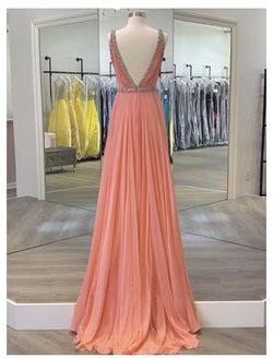 Style -1 Sherri Hill Pink Size 4 Coral Prom A-line Dress on Queenly