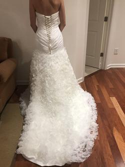 Allure White Size 6 Wedding Corset Mermaid Dress on Queenly
