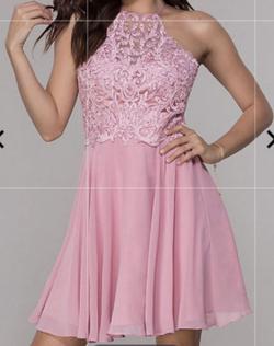 prom girl Pink Size 14 Plus Size Cocktail Dress on Queenly