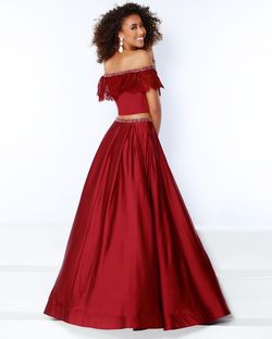 Style 91455 2Cute Prom Red Size 12 Burgundy Two Piece Tall Height A-line Dress on Queenly