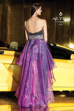 Style 6038 Alyce Paris Purple Size 2 Pageant Tall Height Prom Side slit Dress on Queenly