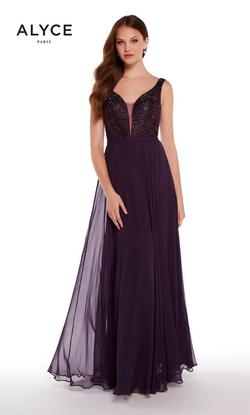 Style 1314 Alyce Paris Purple Size 10 Tall Height Prom A-line Dress on Queenly