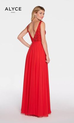 Style 1314 Alyce Paris Red Size 2 Backless Floor Length A-line Dress on Queenly