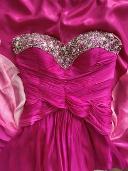 Jovani Pink Size 4 Shiny Pageant A-line Dress on Queenly