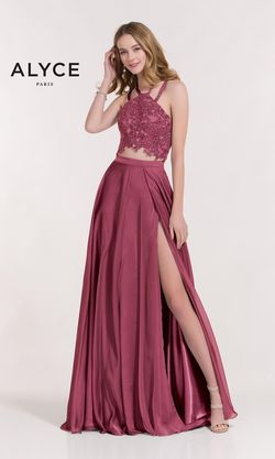Style 6844 Alyce Paris Pink Size 10 Wedding Guest Tall Height Bridesmaid Prom Side slit Dress on Queenly