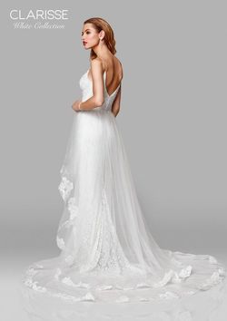 Style 600141 Clarisse White Size 0 Floor Length Wedding Mermaid Dress on Queenly