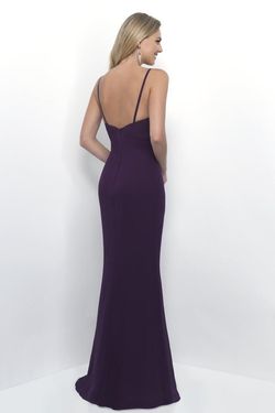 Style 4252 Mary's Purple Size 10 Spaghetti Strap Black Tie Straight Dress on Queenly