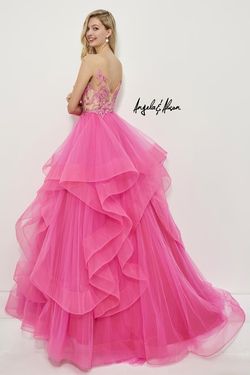 Style 81004 Angela and Alison Pink Size 6 Prom Tulle Sequined Floor Length Ball gown on Queenly